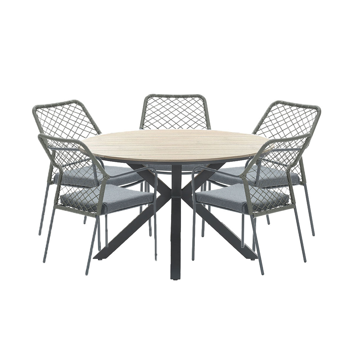Garden Impressions Ross tuinset 6-delig mosgroen-light teak look