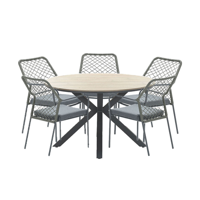 Garden Impressions Ross tuinset 6-delig mosgroen-light teak look