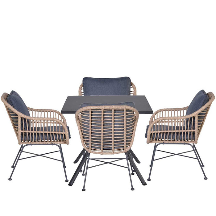 Garden Impressions Lucas tuinset 5-delig bruin - Rimini tuintafel