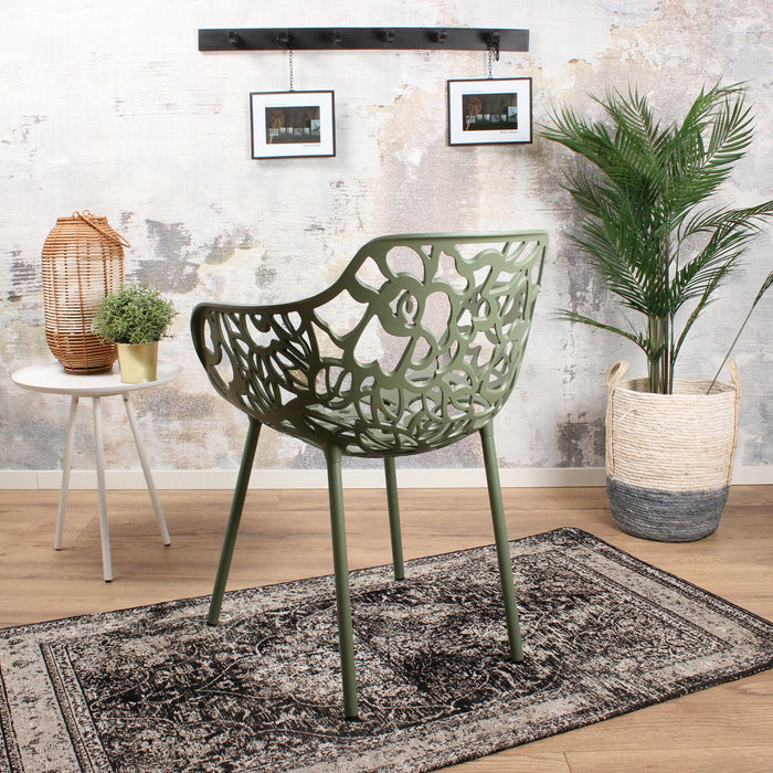 DS4U Cast magnolia stoel met arm avocado