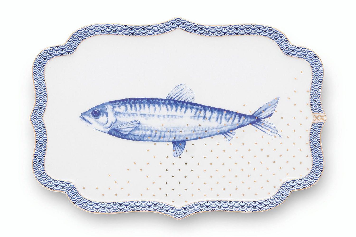 Pip Studio Rechthoekig Dienblad - Royal - Wit - 26x18cm