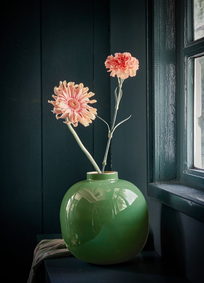 Pip Studio Metalen Vaas - Bloemenvaas - Groen - 23cm