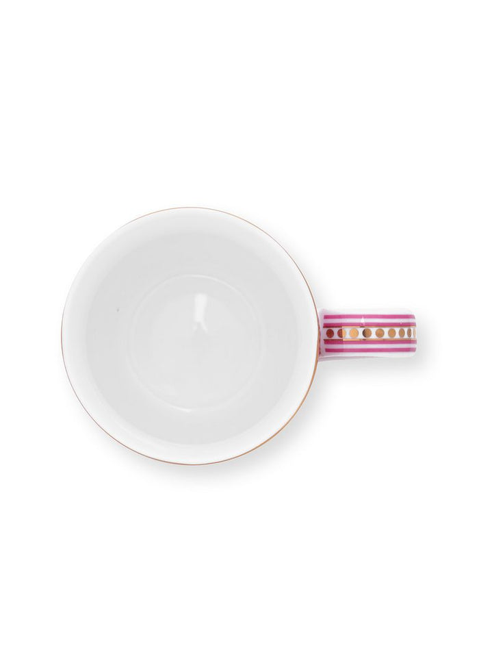 Pip Studio Koffiekoppen - Flower Festival Donker Roze - 145ml - 4 St.