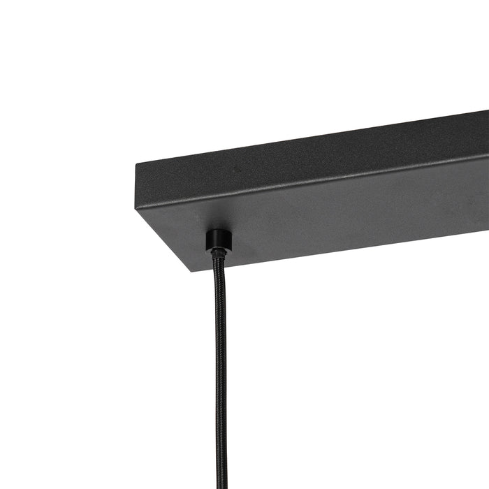 QAZQA Industriële hanglamp zwart 4-lichts - Jim