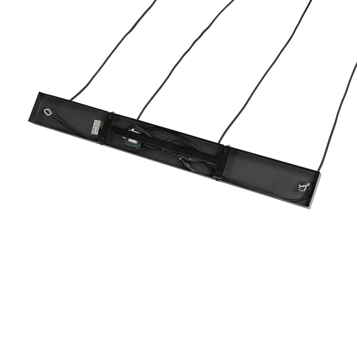 QAZQA Industriële hanglamp zwart 4-lichts - Jim