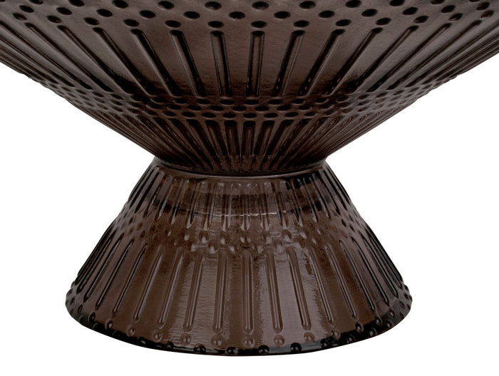 present time - Bowl Prance glass large chocolate brown