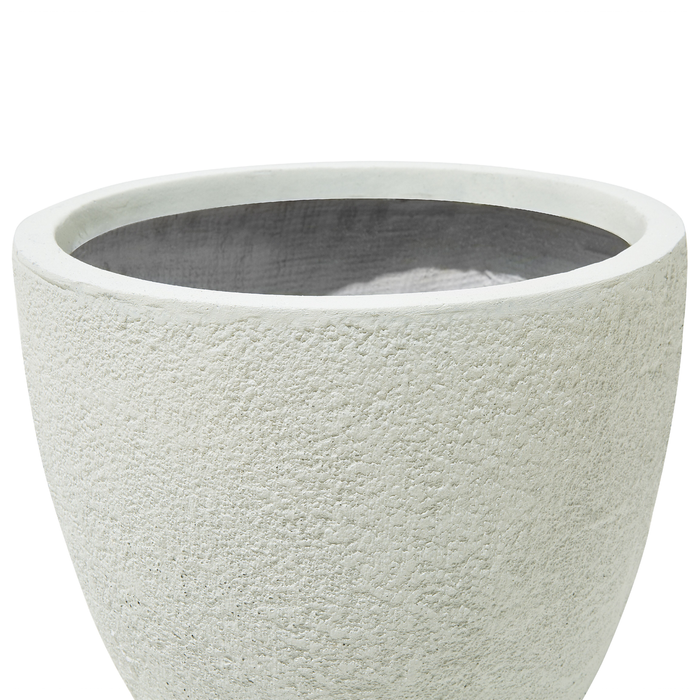 Beliani - KANNIA - Bloempot - Wit - 46 cm - Klei-vezelmengsel