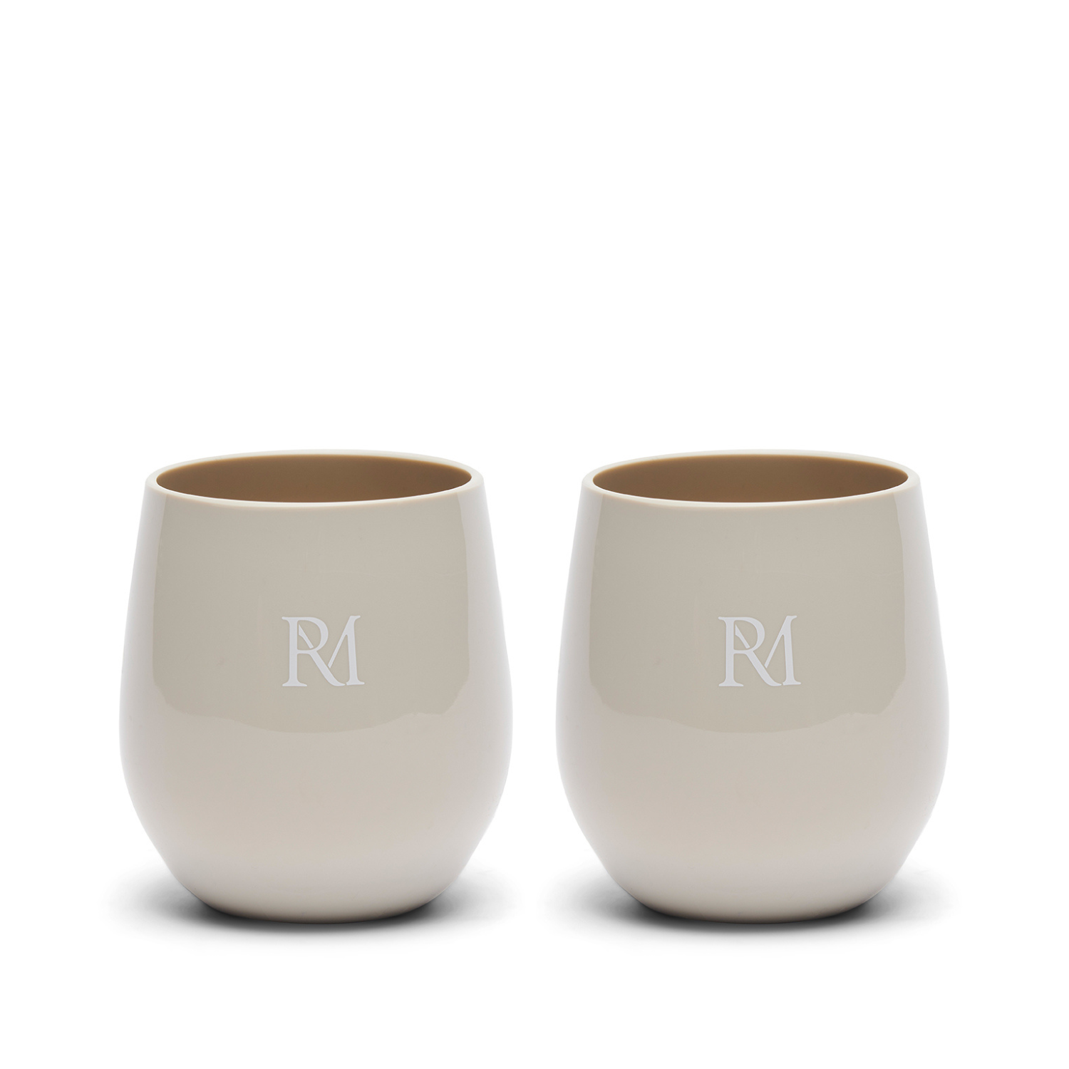 Riviera Maison Waterglazen set - Monogram Outdoor Water Glass -2 stuks
