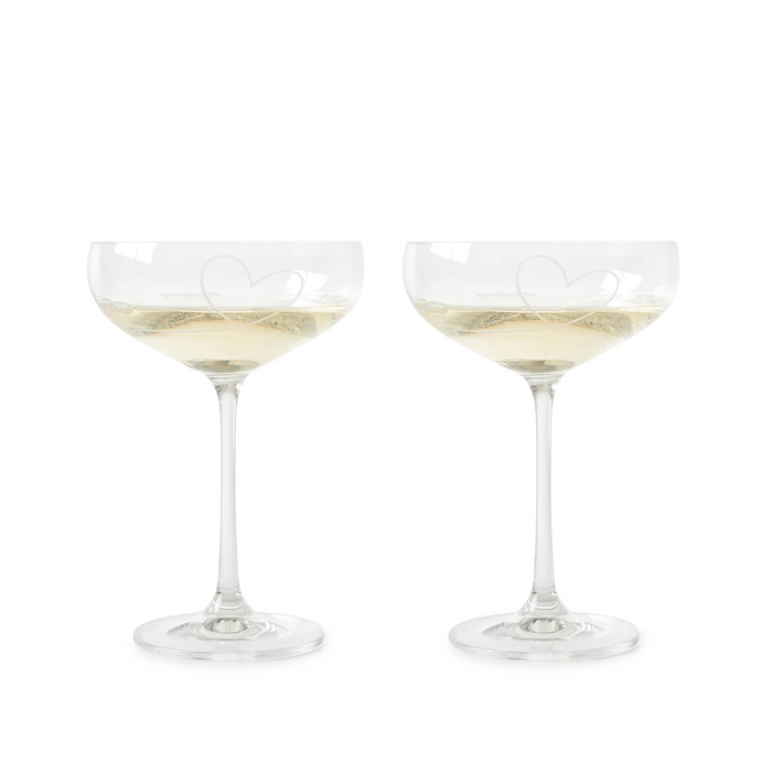 Riviera Maison Champagneglazen set - With Love Coupe - 2 stuks
