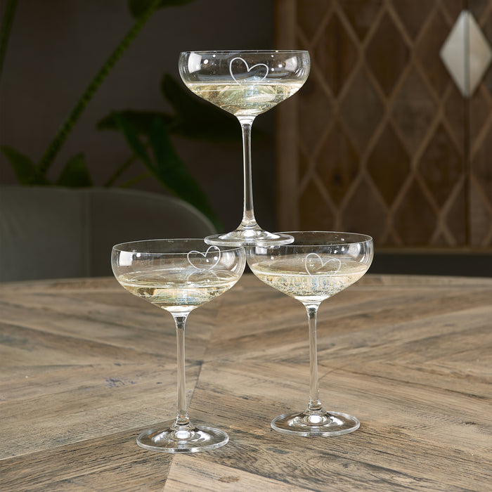 Riviera Maison Champagneglazen set - With Love Coupe - 2 stuks