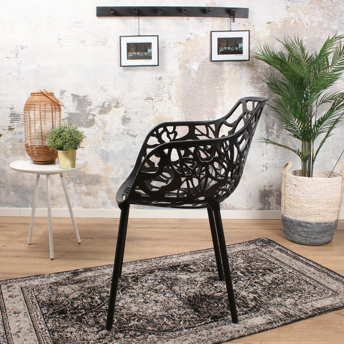 DS4U Cast magnolia stoel met arm zwart