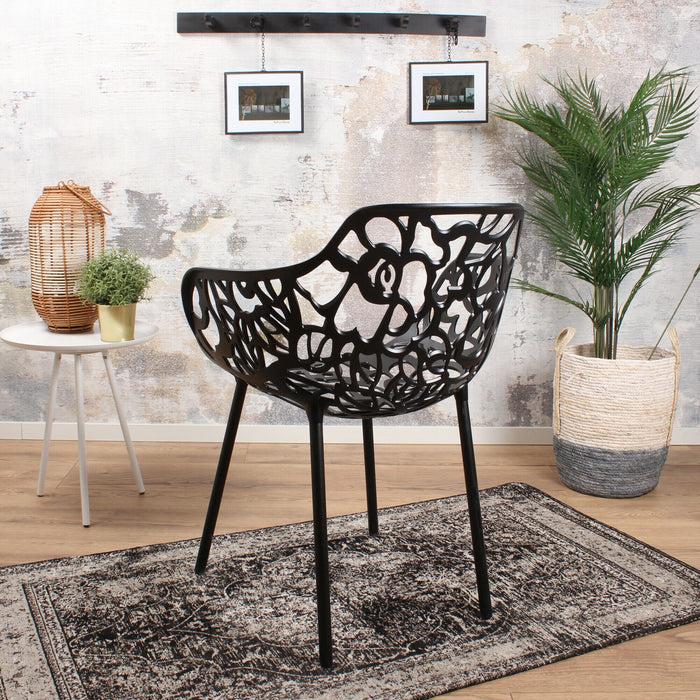DS4U Cast magnolia stoel met arm zwart