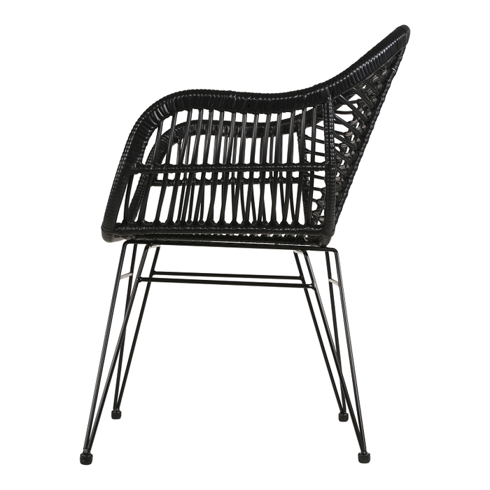 Lesli Living Moda terrasstoel wicker zwart