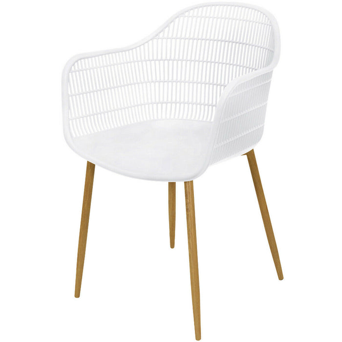 Lesli Living Noville tuinstoel wit|naturel