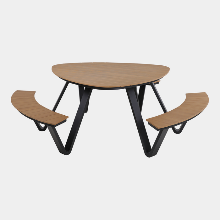 Lesli Living Arezzo picknickset driehoek polywood teaklook