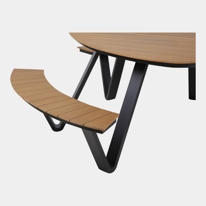 Lesli Living Arezzo picknickset driehoek polywood teaklook