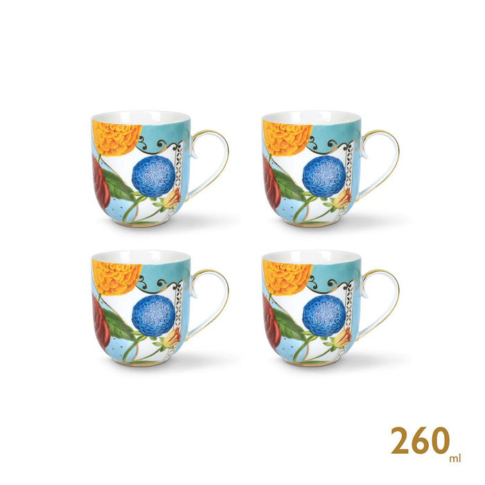 Pip Studio Koffiekoppen - Royal Flowers - 260ml - 4 St.