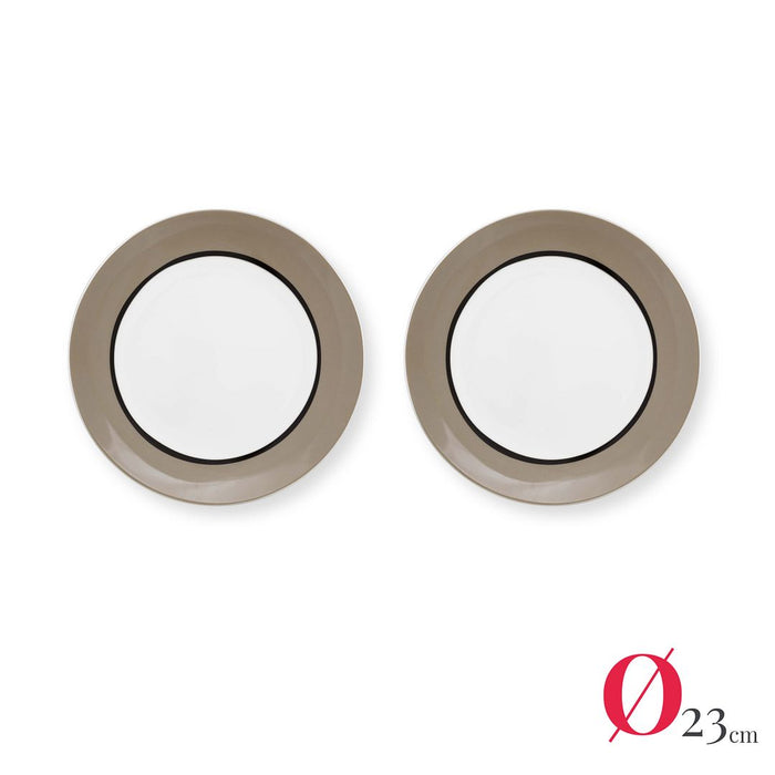 vtwonen Dinerborden - Circles - Zand - Set van 2