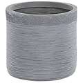 Beliani - SAMOS - Bloempot - Grijs - 26 cm - Klei-vezelmengsel