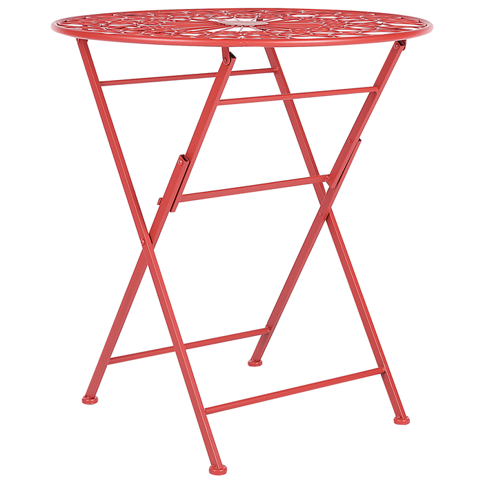 Beliani - SCARIO - Bistro set - Rood - IJzer