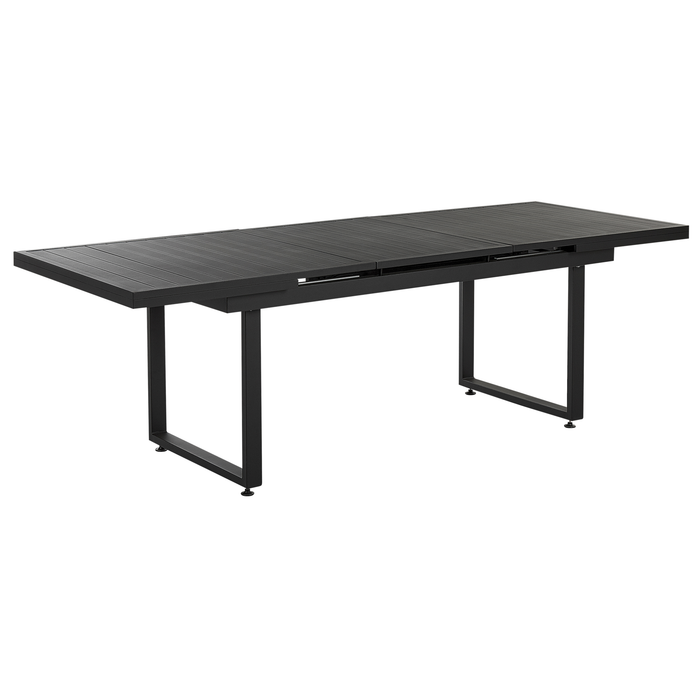 Beliani - VALCANETTO|TAVIANO - Tuinset voor 6 - Zwart - Aluminium