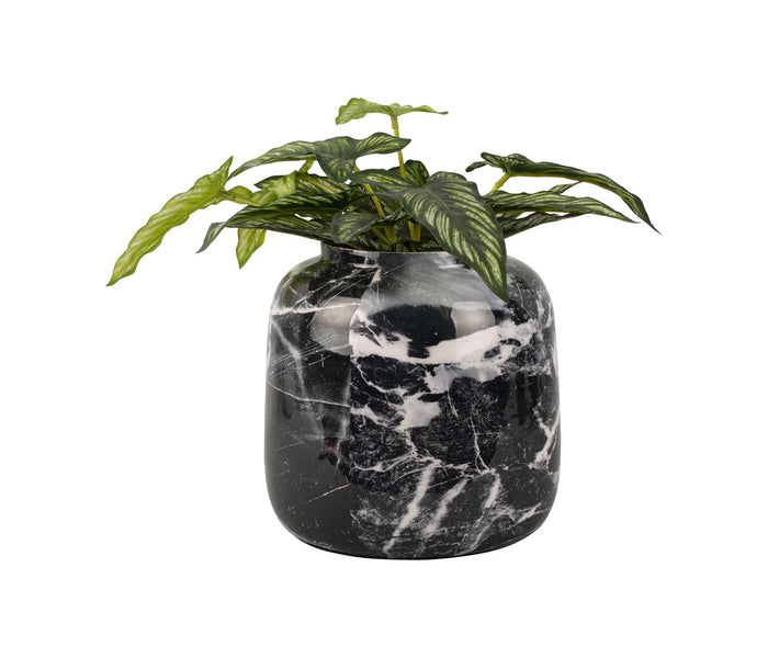 Present Time Vaas Marble Look Sphere Small Black