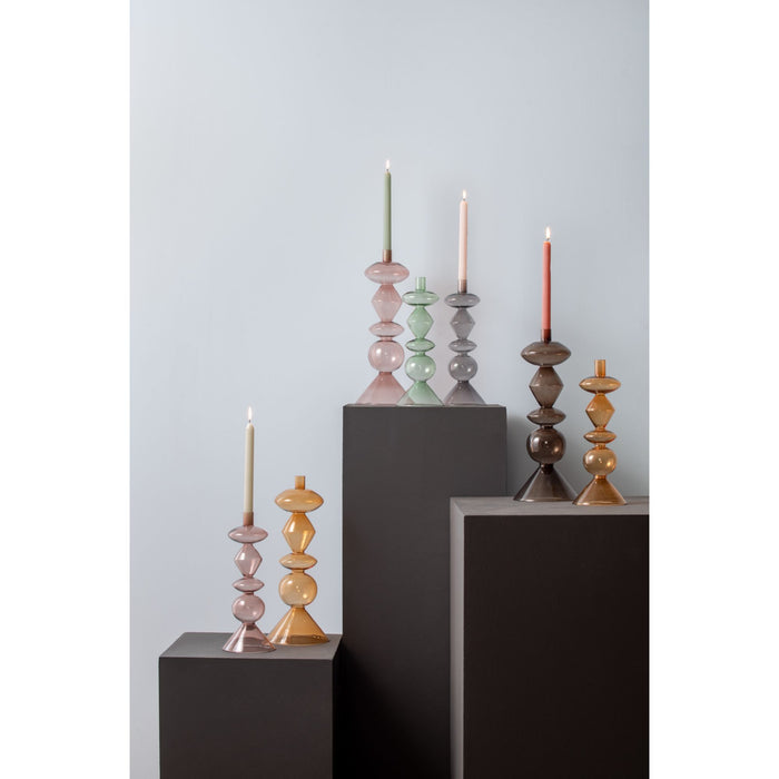 present time - Kandelaar Totem - Roze - 16x16x41cm