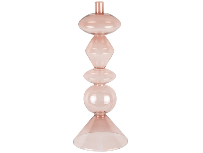 present time - Kandelaar Totem - Roze - 16x16x41cm