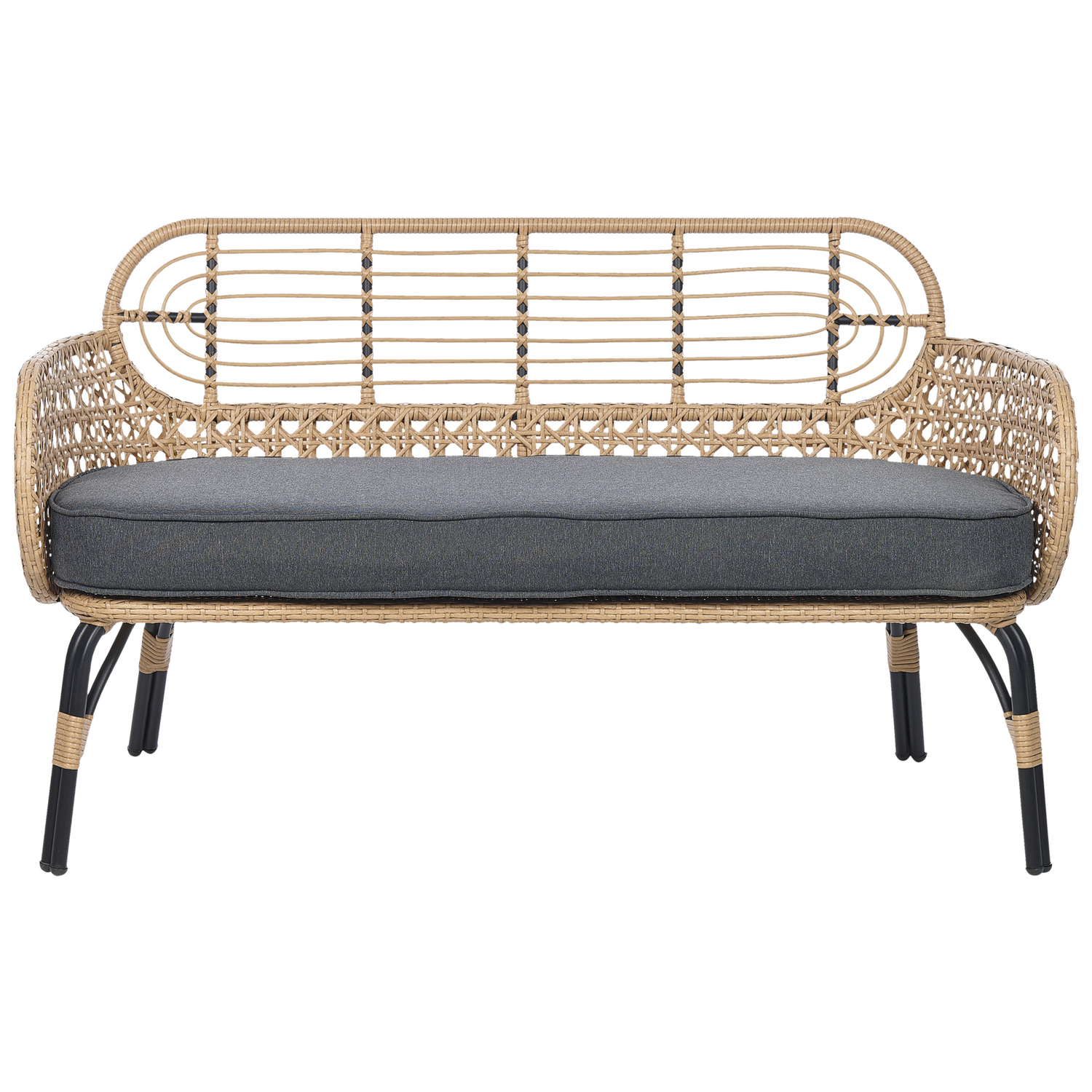 Beliani - PRATELLO - Tweezitsbank - Natuurlijk - PE rotan