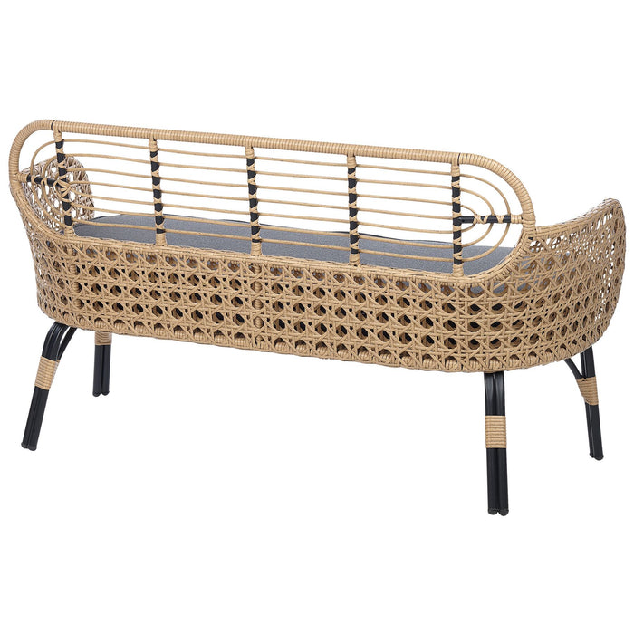 Beliani - PRATELLO - Tweezitsbank - Natuurlijk - PE rotan