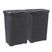 Curver Style Wasmand met Deksel - 60L - 2 stuks - Antraciet