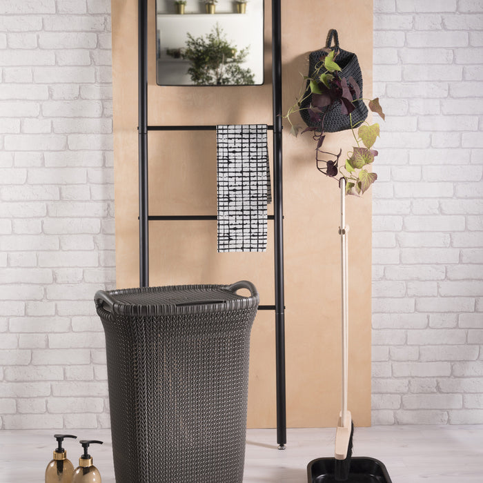 Curver Knit Wasmand met deksel 57L + Wasmand 40L - Bruin