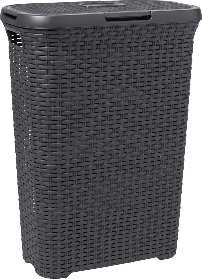 Curver Style Wasmand met Deksel 40L + Wasmand 45L - Antraciet