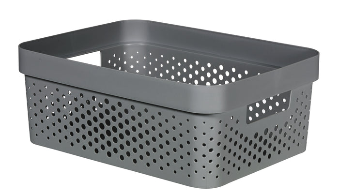 Curver Infinity Recycled Opbergbox - 11L - 3 stuks - Grijs