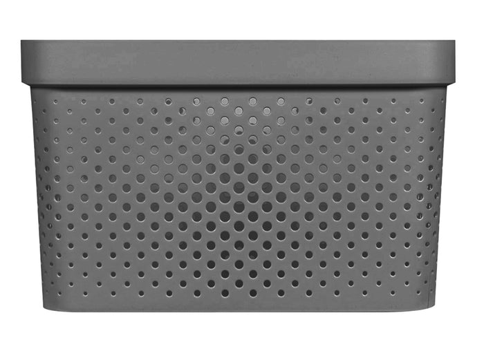 Curver Infinity Recycled Dots Opbergbox - 17L - 3 stuks - Grijs