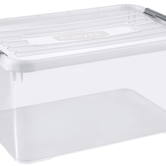 Curver Handy+ Opbergbox - 50L - 2 stuks - Transparant met deksel