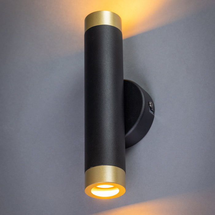 ETH Miller - Wandlamp - 2x lichtpunten - Zwart - Messing