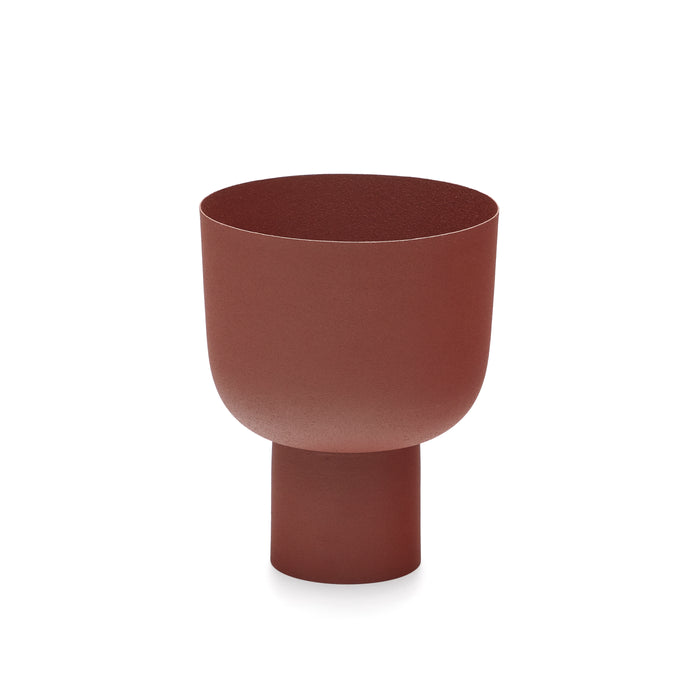 Kave Home - Metalen vaas Hilari terracotta 21,5 cm