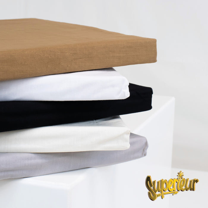 Superieur Creme Percaline Katoenen Hoeslaken 140x200cm