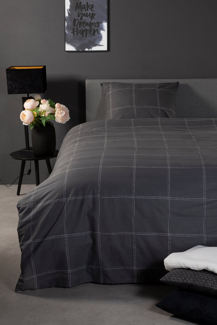 Ten Cate Katoenen Dekbedovertrek - 240x200|220 cm - Louis Antraciet