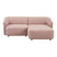 by fonQ Oblique Hoekbank met Chaise Longue Bank Rechts - Blush Pink