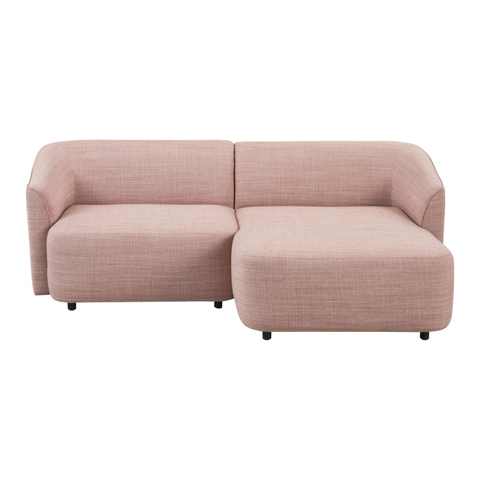 by fonQ Oblique Hoekbank met Chaise Longue Bank Rechts - Blush Pink