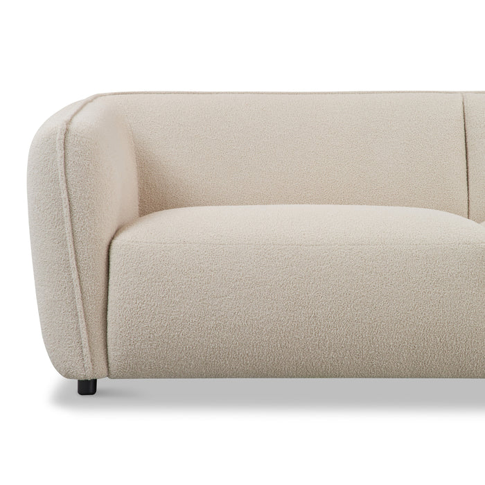 by fonQ Soft 3-zitsbank -  Bouclé - Crème