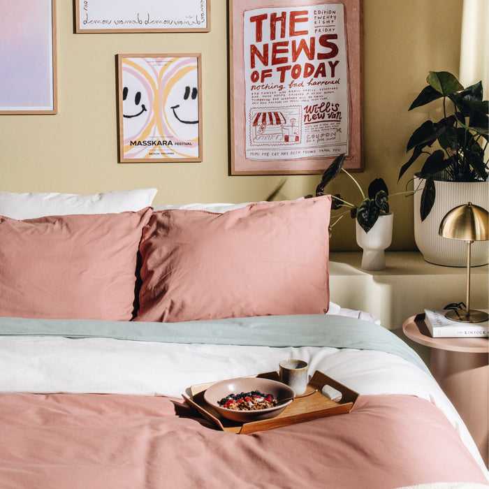 by fonQ Fresh Dekbedovertrek 200 x 200/220 cm - Rose Pink