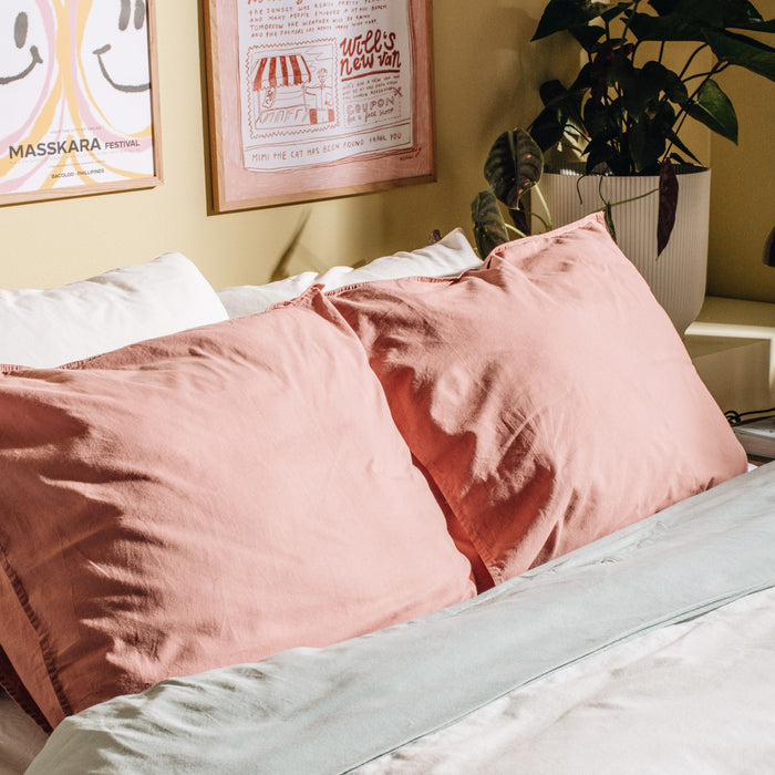 by fonQ Fresh Dekbedovertrek 200 x 200/220 cm - Rose Pink