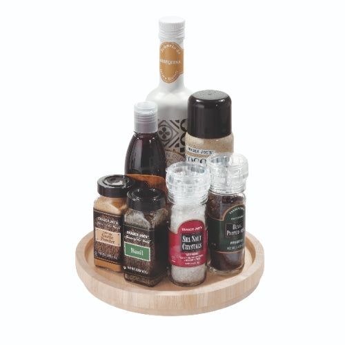iDesign - Lazy Susan Draaiplateau, 23 cm, Paulownia Hout, Beige - iDes