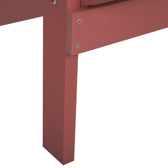 Beliani - ADIRONDACK - Tuinstoel met voetenbank - Rood - Kunsthout