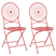 Beliani - SCARIO - Tuinstoelen set van 2 - Rood - IJzer