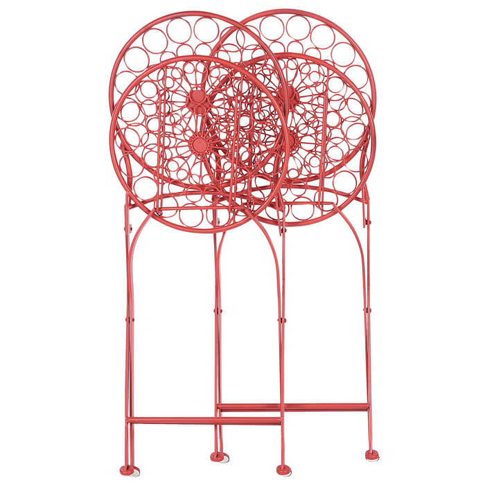 Beliani - SCARIO - Tuinstoelen set van 2 - Rood - IJzer