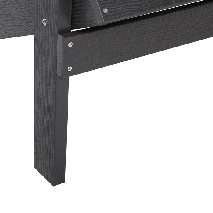 Beliani - ADIRONDACK - Tuinstoel met voetenbank - Grijs - Kunsthout